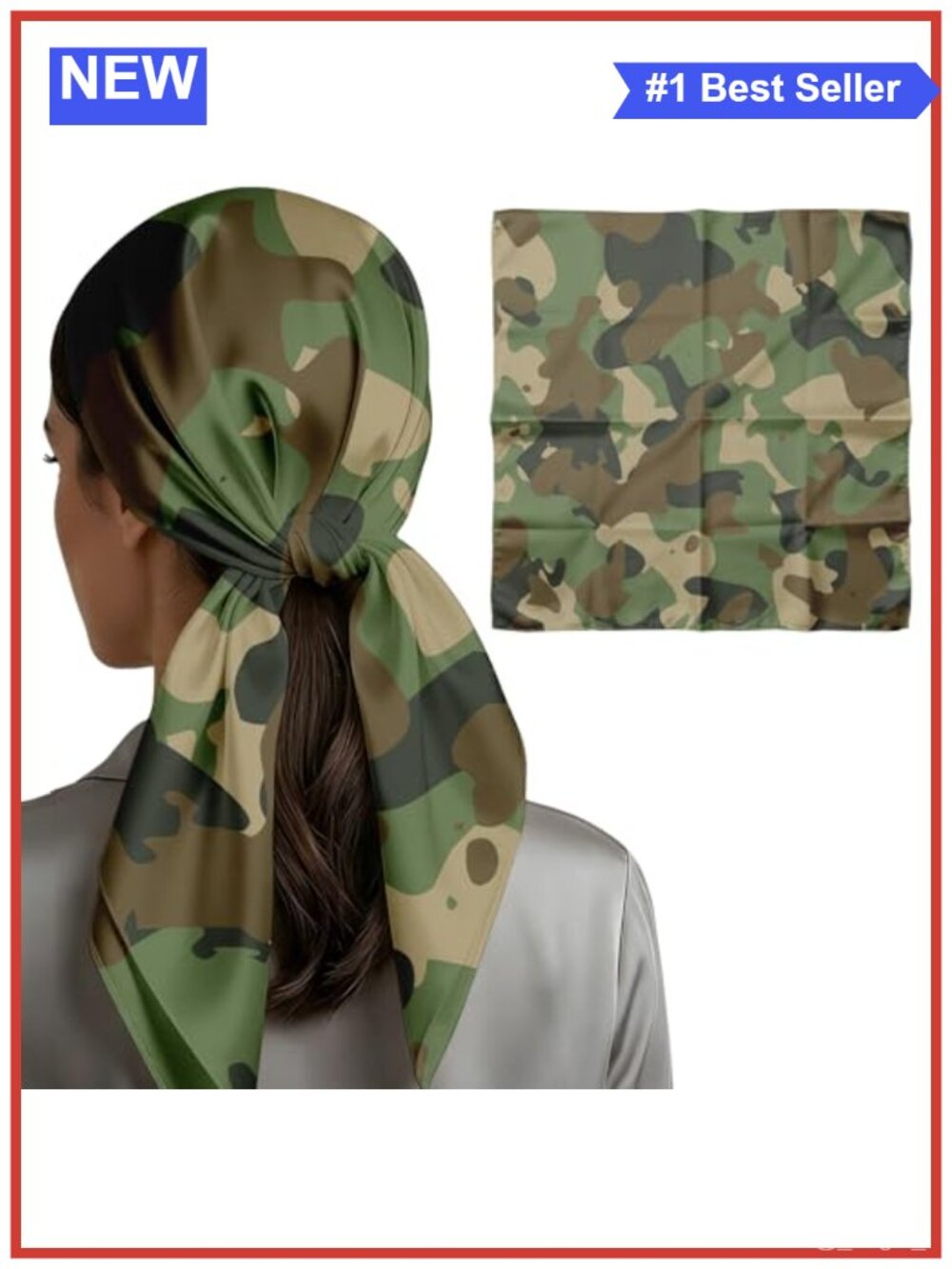 28x28 Inch Satin Square Head Scarf Neck Wrap Hair Accessory